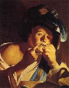 Man Playing a Jew s Harp Dirck van Baburen